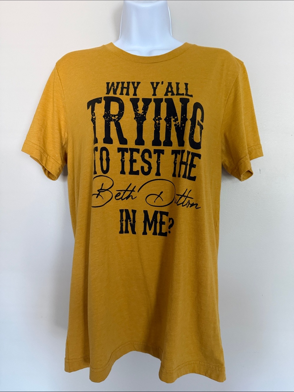 Yellowstone - Beth Dutton Mustard Yellow Crewneck Tee